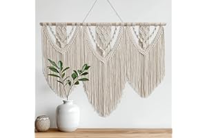 oiikain Large Handmade Boho Macrame Wall Hanging Tapestry - Chic Bohemian Woven Home Decor art for Living Room, Bedroom, and 