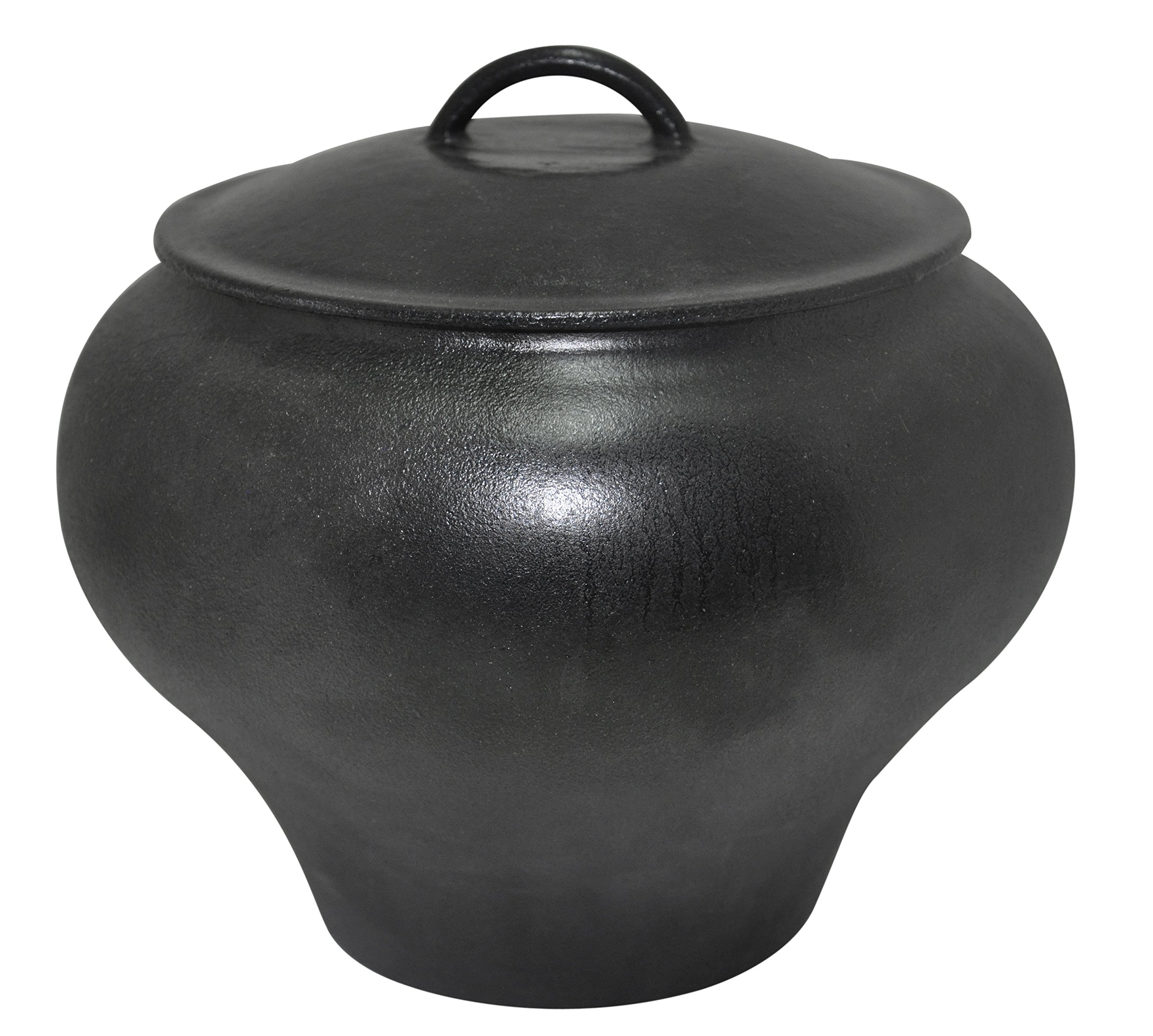 Gardeco COOK-POTMED Medium Cast Iron Cooking Pot - Black