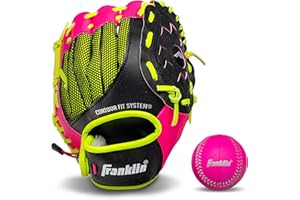Franklin Sports Youth Teeball Glove - 9.0 Inch Neo-Grip Synthetic Leather Fielding Glove - Left & Right Handed Ready to Play 