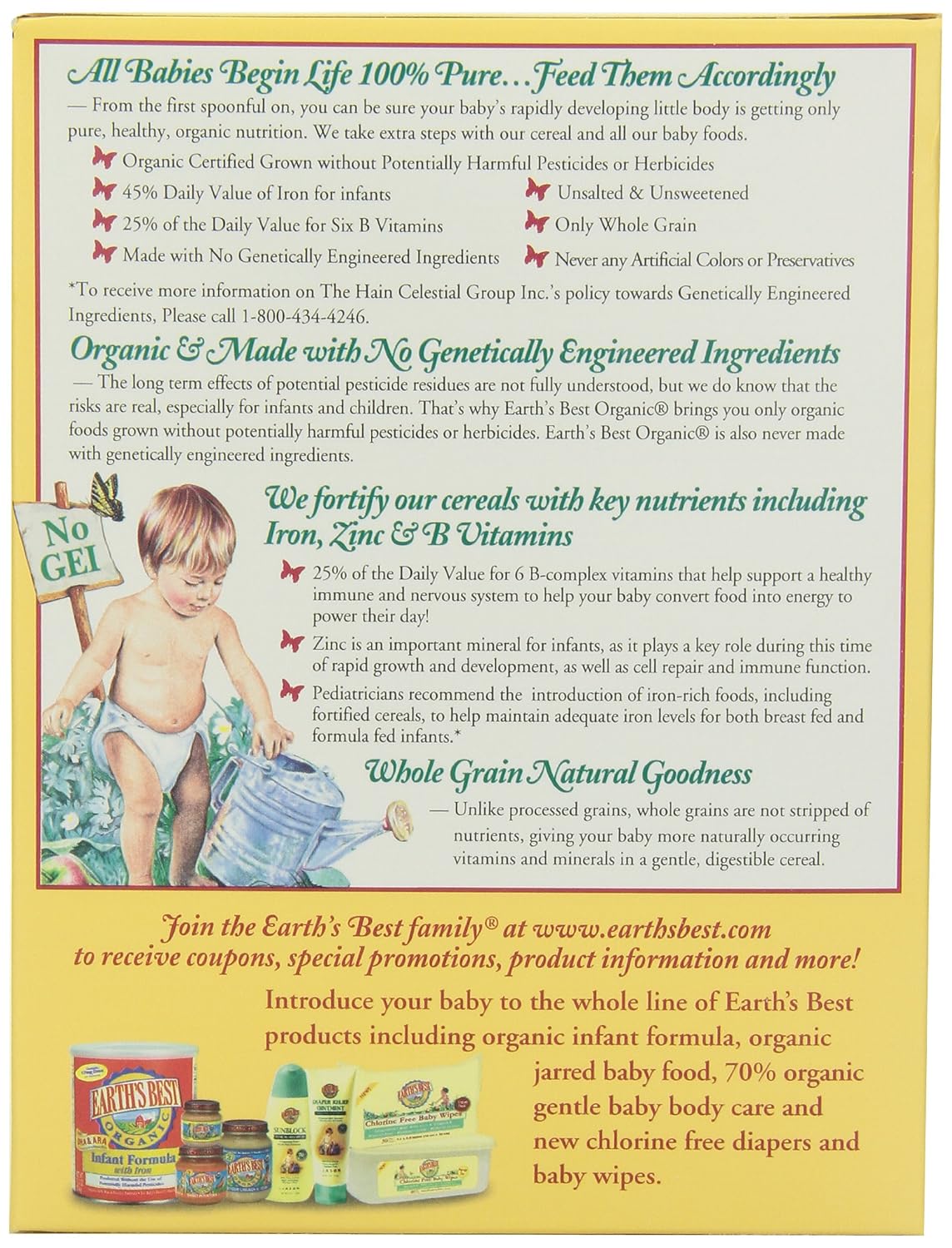 earth best rice cereal canada