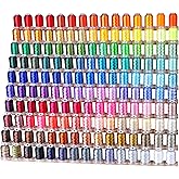 New brothread Mega Kit 150 Colors Compatible with Brother & Janome Polyester Embroidery Machine Thread 40WT 500M/550YD Compat