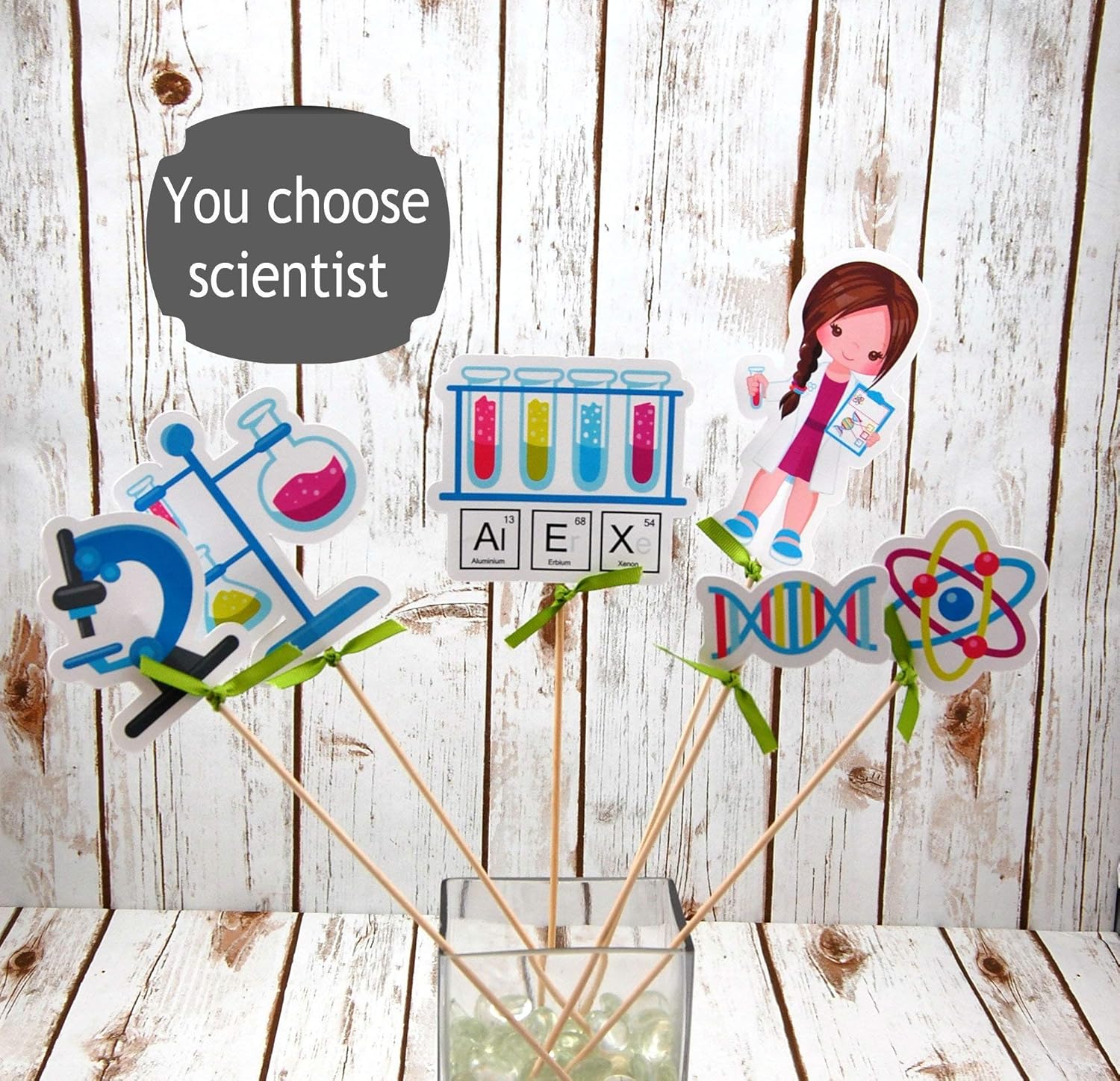 Science Party Centerpiece Set, Mad Scientist Party