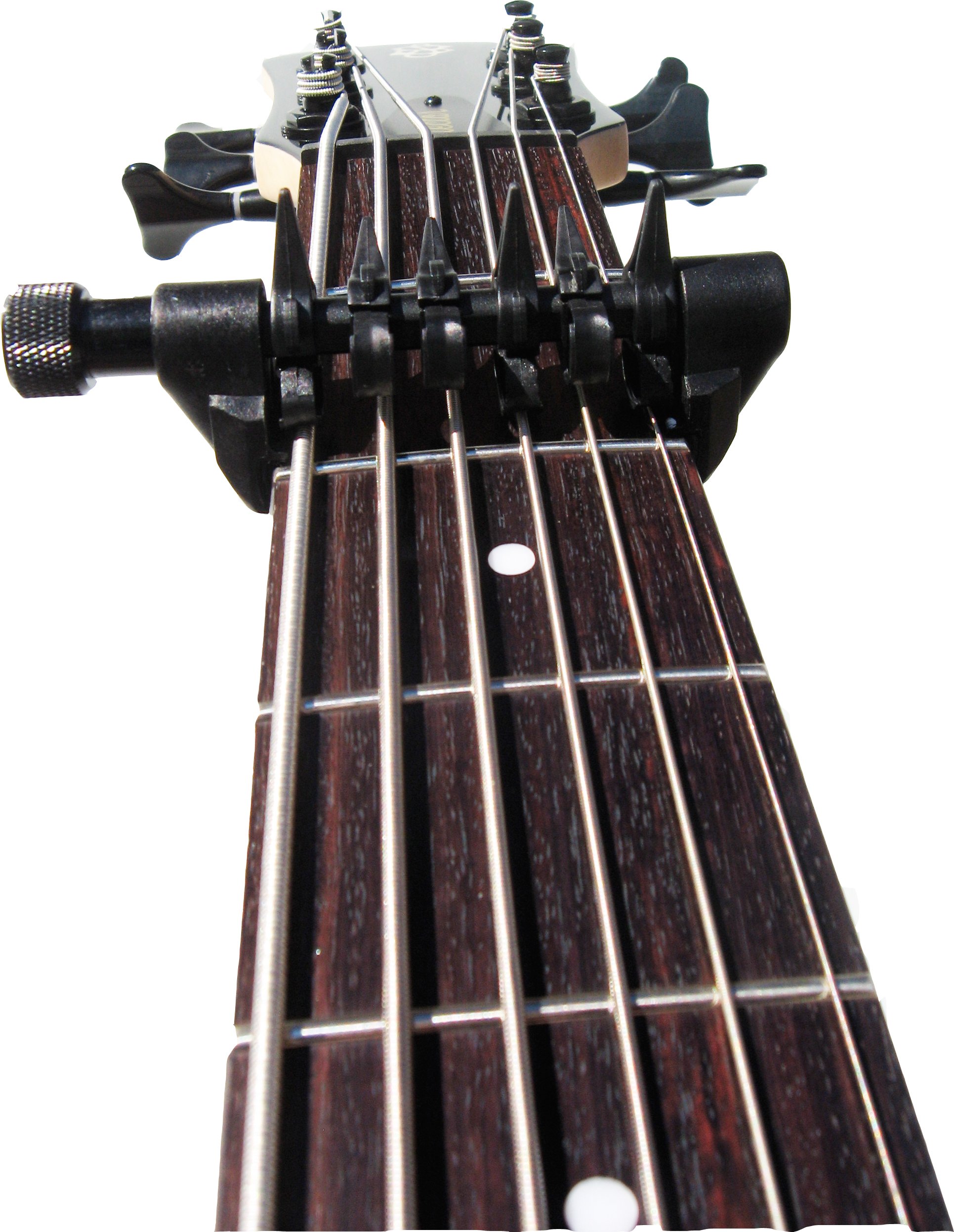 Creative Tunings SpiderCapo Q983Q SPD-XXL Nut for 5-8 String Electric & Classical Guitars, Black Leather