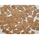 Iconoglyph American Sign Language Scrabble Tiles | ASL Alphabet, Wood Letter Tiles - Learn ASL while having fun!