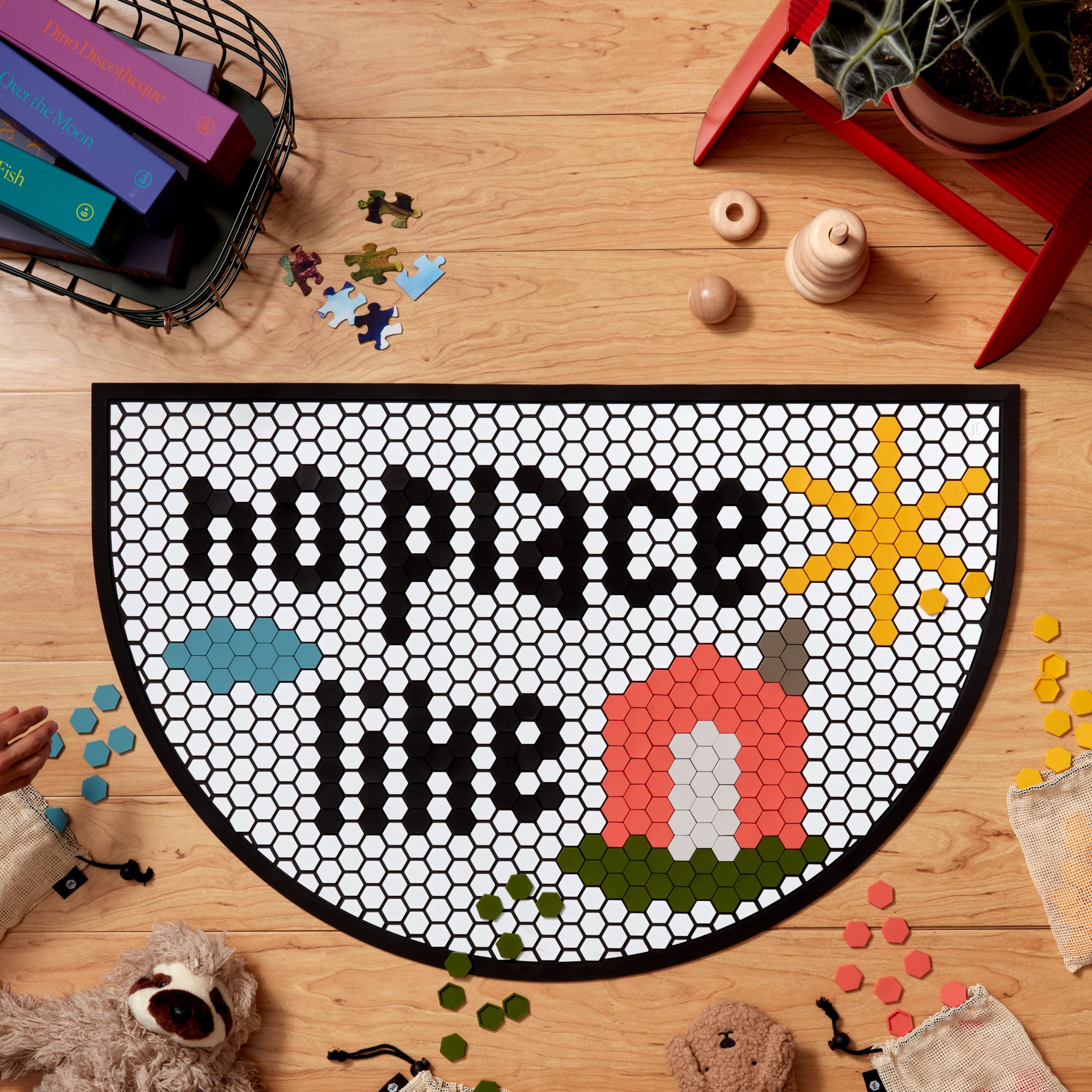 Letterfolk Doormat Tile Set - Color Tile for Customizable Mat Design - Set of 75, Black - Image 3