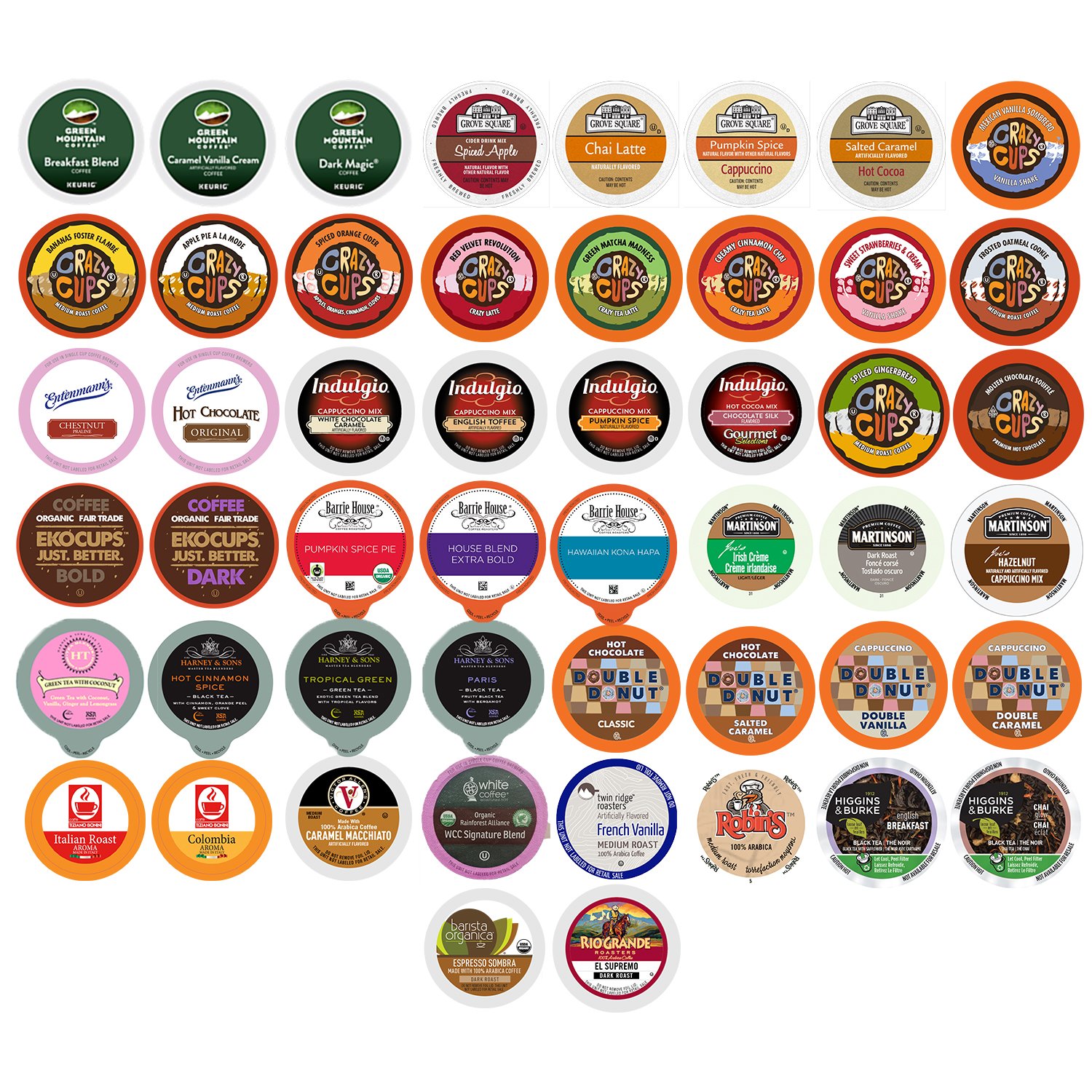 Coffee Variety Pack Sampler, Single Serve cups for the Keurig K Cup