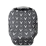 Kids N’ Such Baby Car Seat Cover Car Seat Canopy & Nursing Cover, Gray Stag Deer