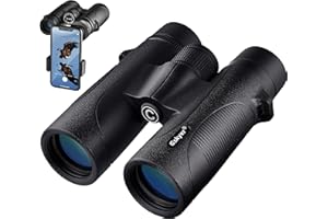 Gskyer Binoculars, 12x42 Binoculars for Adults and Kids, Binoculars for Hunting, Binoculars for Bird Watching Travel Concerts Sports Stargazing and Planets-Large Lens BAK4 Prism FMC-with Phone Mount