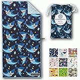 ECCOSOPHY Microfiber Kids Beach Towels & Pouch