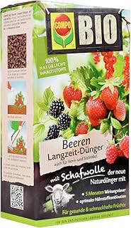 Compo BIO Beeren Langzeit-Dünger für alle Beerenpflanzen, Kern- und Steinobst, 5 Monate Langzeitwirkung, 2 kg