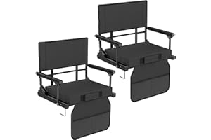 Annzoe Stadium Seats for Bleachers with Back Support, 600 Lbs Rated with Lightweight Soft Comfort Cushion, Stadium Seating for Bleachers with Adjustable Back Support and Shoulder Strap