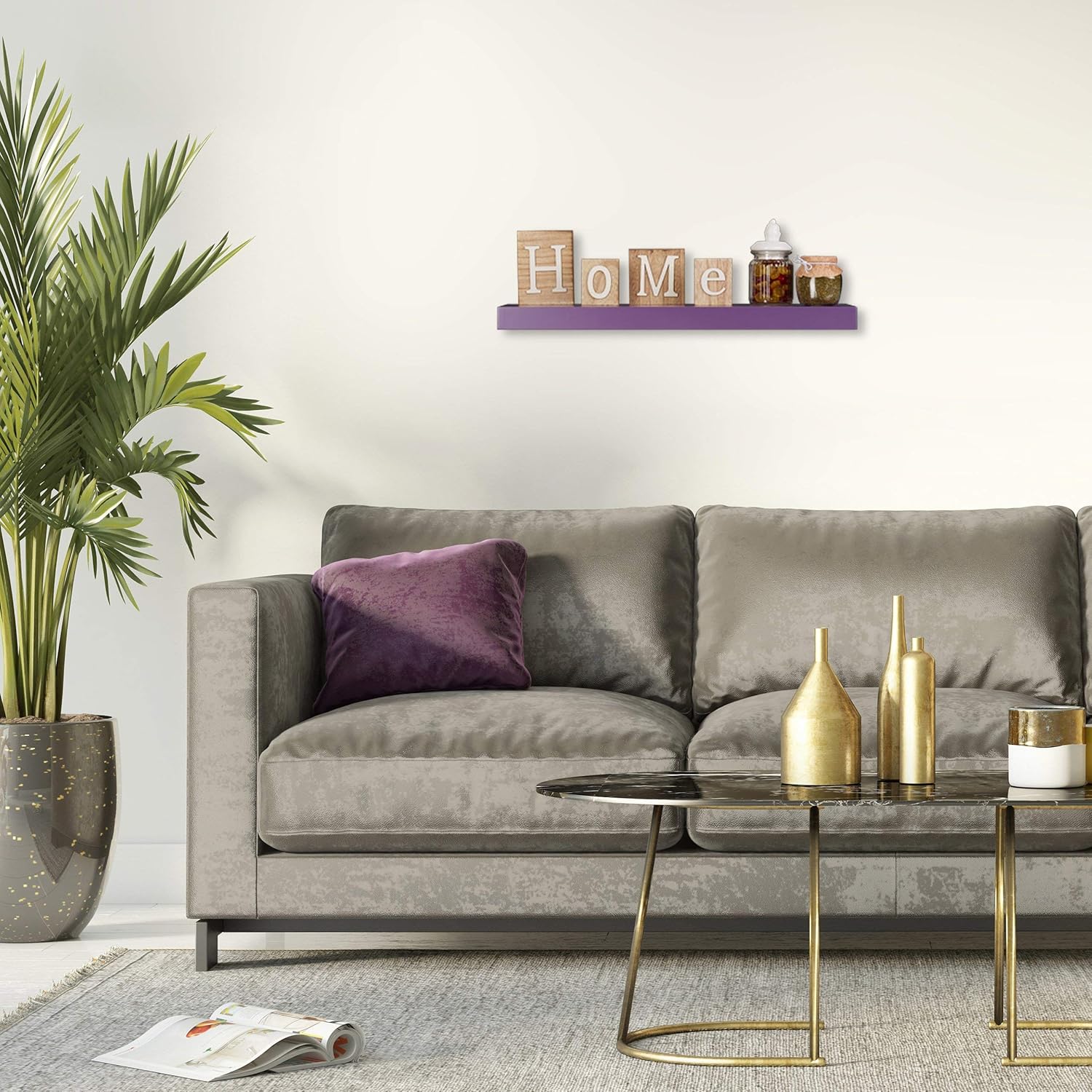 Almacenamiento y organización Azul Madera 25x60x4 cm Relaxdays Estante