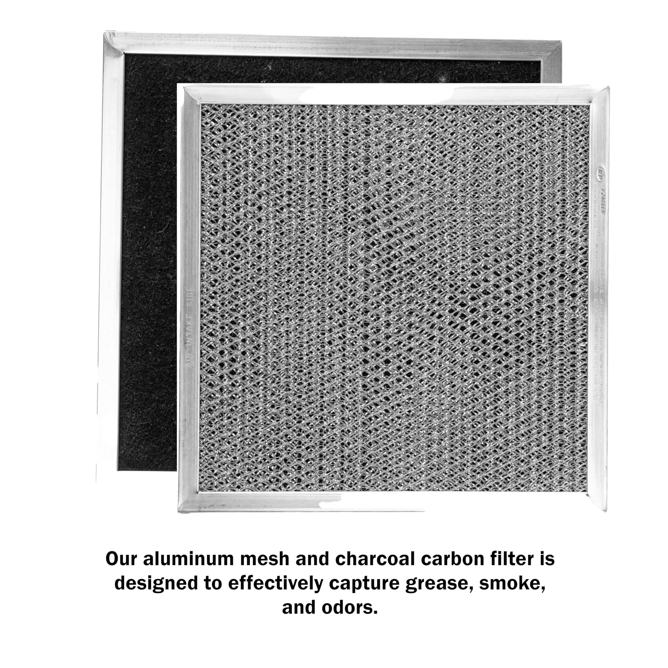 WINDON BAY Range Hood Filter Replacement Compatible with Broan Nutone 41F, 97007696, 97005687 - Aluminum Grease Vent Hood Kitchen Charcoal Carbon Filter Mesh - 8.75 x 10.5 x .44 Inches
