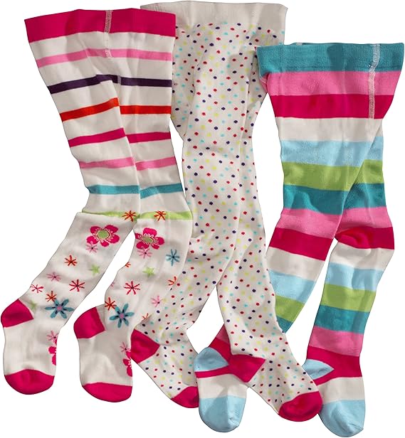 wellyou Children's Tights Baby Tights Girls Ecru Colour Three Pack
