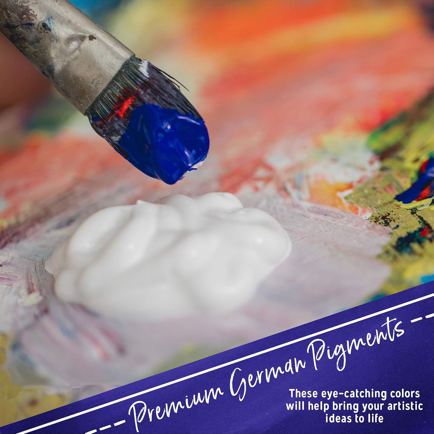 Acrylic Paint Set 24 Colors by Crafts 4 ALL Perfect for Canvas, Wood, Ceramic, Fabric. Non Toxic & Vibrant Colors. Rich Pigments Lasting Quality for Beginners, Students & Professional Artist