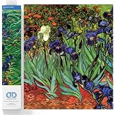 DIAMOND DOTZ Irises Van Gogh Diamond Painting Kit for Adults with Gems | Full Coverage Design, Sparkling Faceted Finish, Complete Starter Set, Vibrant Wall Decor, Ready to Frame, Great Handmade Gift