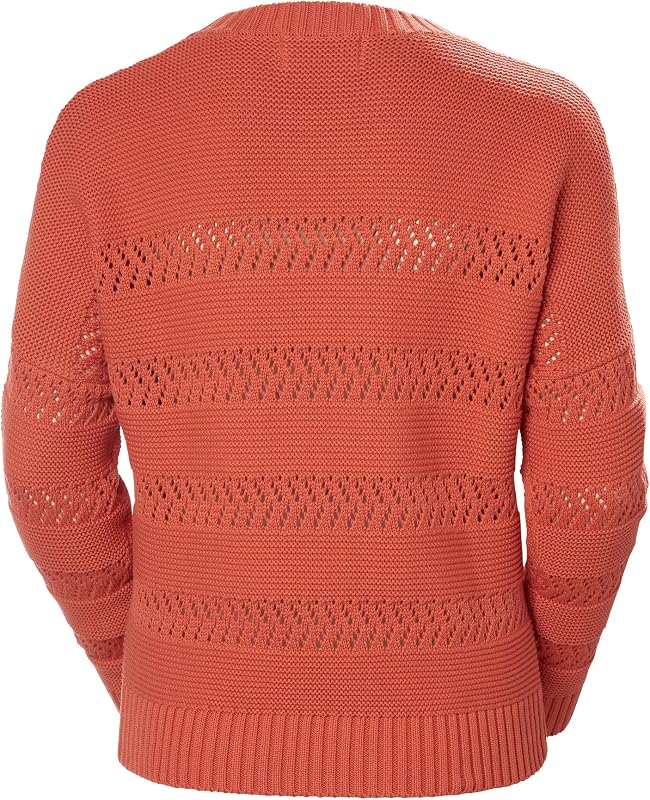 W Pier Maglia Pointelle Maglione, Terracotta, L Donna