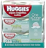 Huggies One & Done Baby Wipes, Cucumber & Green Tea (168 count)
