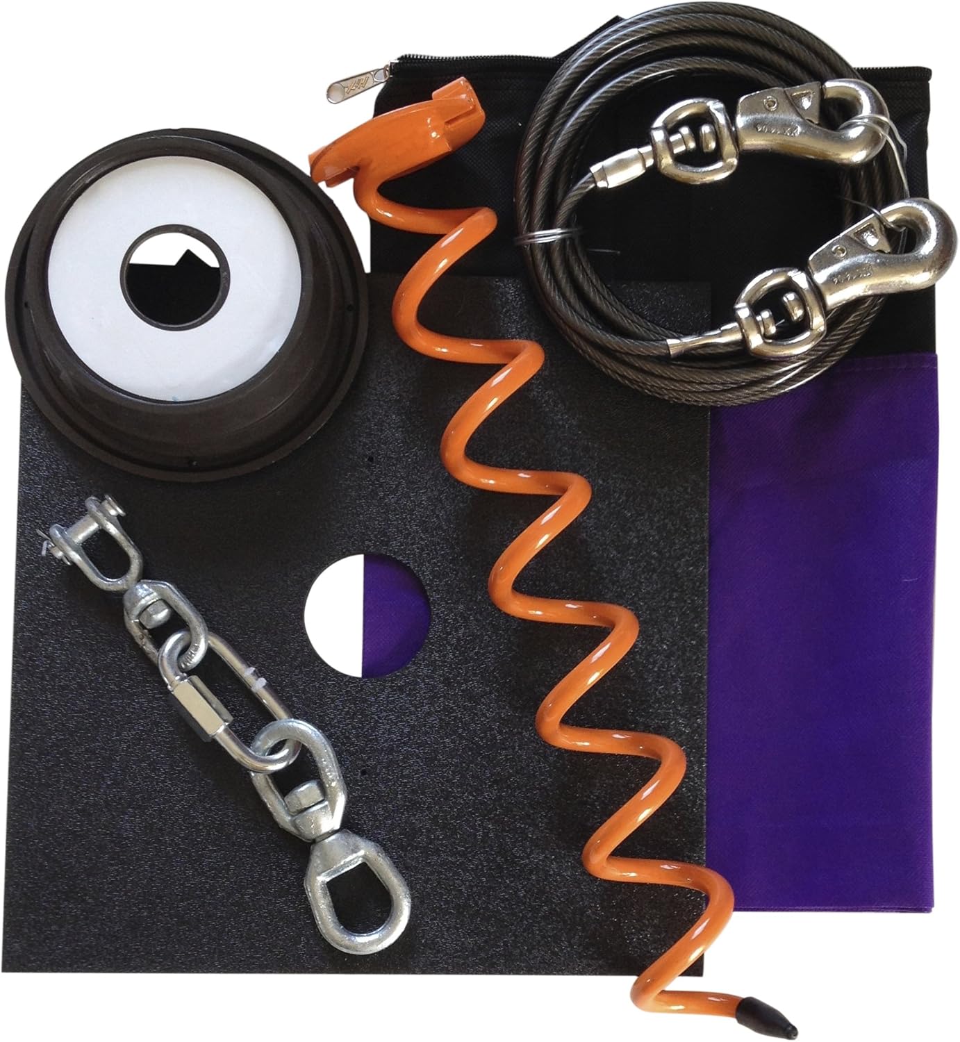 Double Dog Run 250 lb. Tangle Free Tie Out System, XLarge