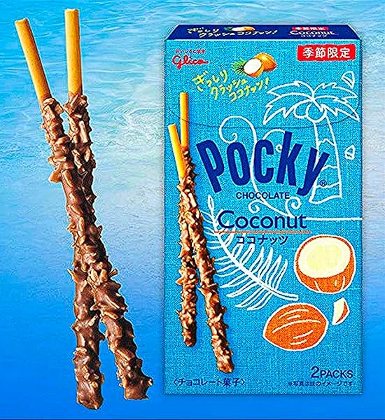 POCKY COCONUT BISCUIT STICKS – TROPICAL COCONUT CHOCOLATE TREAT (2-PACK)