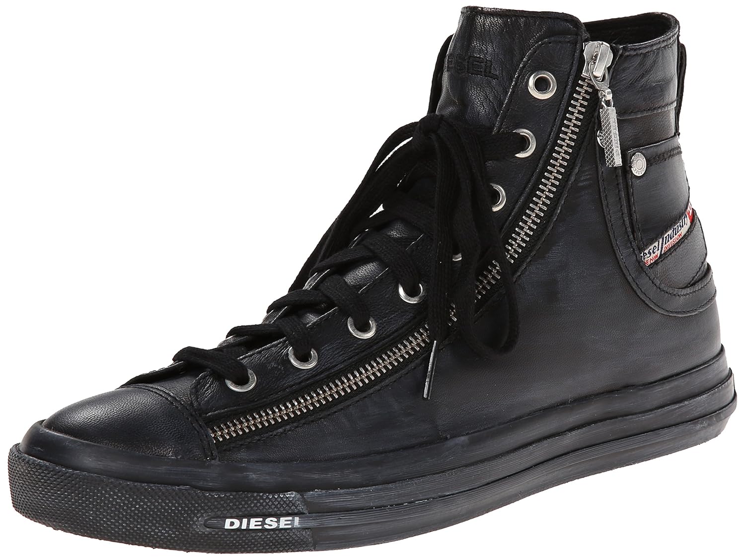 DIESEL Men's ExpoZip Fashion Sneaker, T Black, 10.5 M US