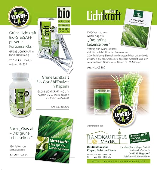 Grune Lichtkraft Pure Juice Powder Of Barley Grass And Wheat Grass 33 1 Power Food Wheat Grass Grass Juice Kamut Grass Kamut Juice Barley Grass Amazon De Drogerie Korperpflege