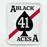 Squadron Nostalgia VF-41 / VFA-41 Black Aces Squadron Patch - With Hook and Loop
