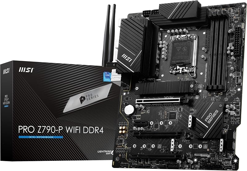 MSI PRO Z790-P WiFi DDR4 LGA 1700 12th 13th Gen Intel PCIe 5.0 Motherboard