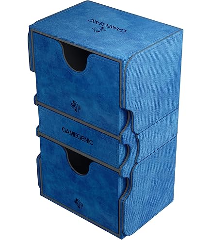 Deck Box Stronghold 200 XL Gamegenic - Blue/Orange - La cabane de Ludo