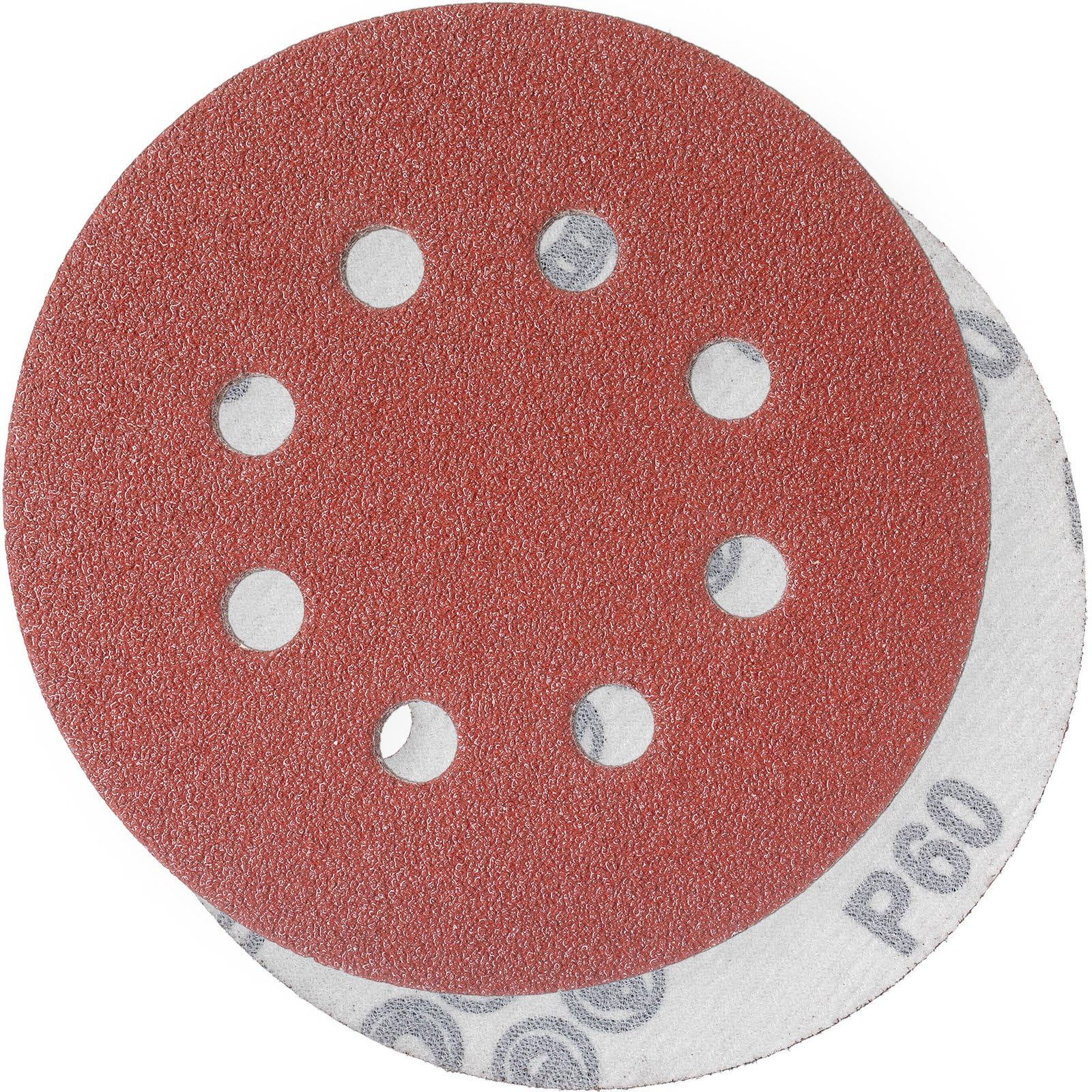 YoiYee 60 Grit Sanding Discs Pads, 8 Holes, 125mm/5-inch Hook and Loop Quick Change Sandpaper Sheet for Random Orbital Sander, 20 Pack
