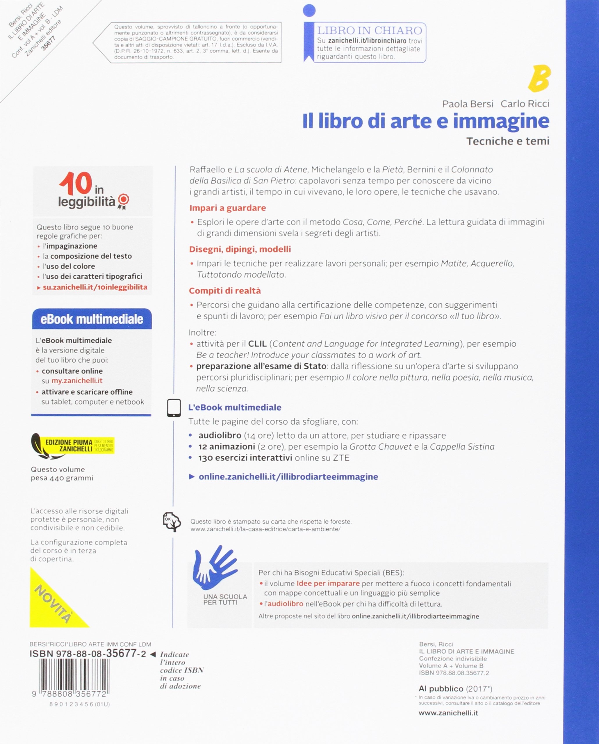 Libro Di Arte E Immagine Educazione Artistica Bersi Ricci 9788808336682 Ebay