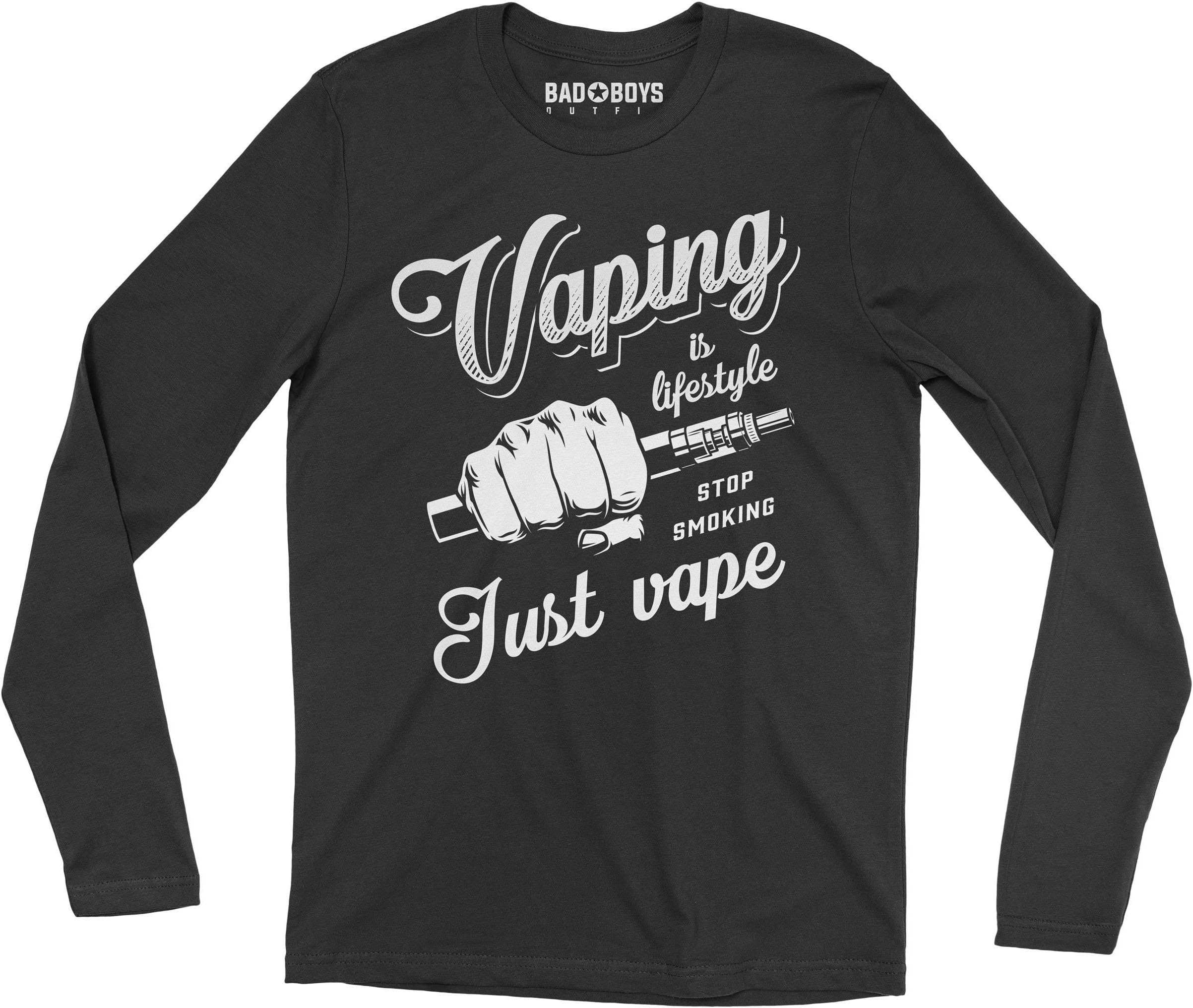 BAD BOYS OUTFIT Vape Pen Smoker T-Shirt, Vapers Smoke Electronic Cigarette Funny Shirt Design 11