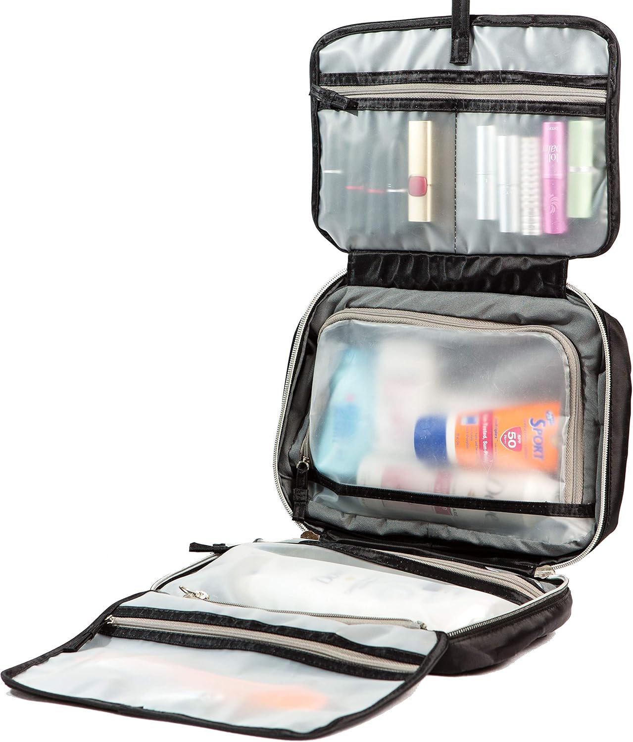JAGURDS Hanging Travel Toiletry Bag - Travel Toiletries Bath Bag, Bathroom Bag for Traveling - Shower Bags for Women: Home & Kitchen