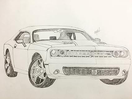 Draw dodge challenger