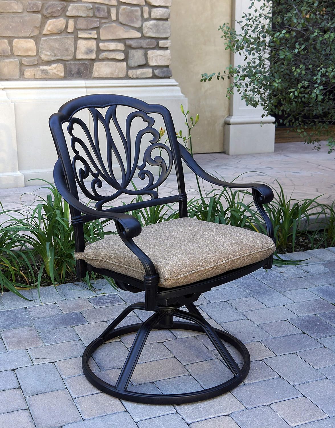 darlee patio furniture replacement cushions on Darlee Dl707 9pc 707xl Elisabeth Cast Aluminum 9 Piece Dining Set With Seat Cushions Antique Bronze Finish Amazon In Garden Outdoors