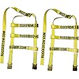 LABLT 2 Pcs Wheel Car Tow Dolly Basket Straps With Flat Hooks 2 Pack Heavy Duty Replacement For Suv Light Truck 10 000 Lbs Break Strength