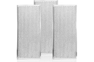 Microwave Grease Filter Replacement fit for W10208631A Whirlpool Amana Maytag Kitchenaid Microwave Grease Filter W10208631 12.9"x5.8" Aluminum Mesh Screen Grease Filter (3 Packs) prime&swift