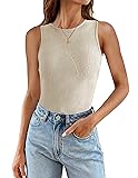 ZESICA Womens Ribbed Tank Tops 2024 Summer