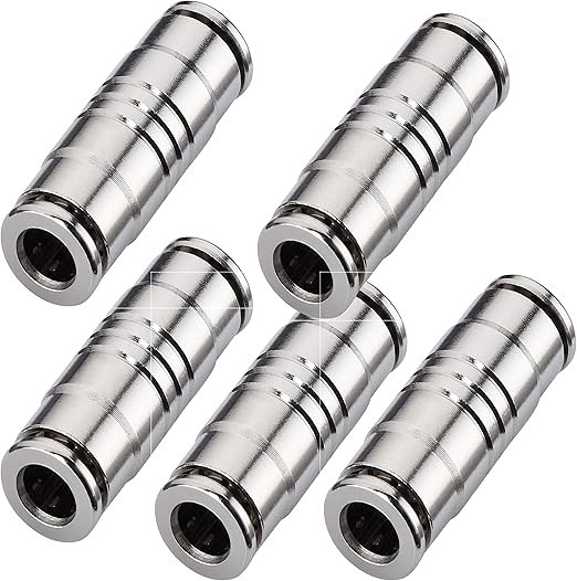 Utah Pneumatic NickelPlated Brass Push to Connect air Fittings 1/4"od