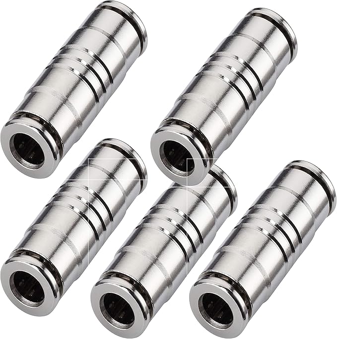 Utah Pneumatic NickelPlated Brass Push to Connect air Fittings 1/4"od