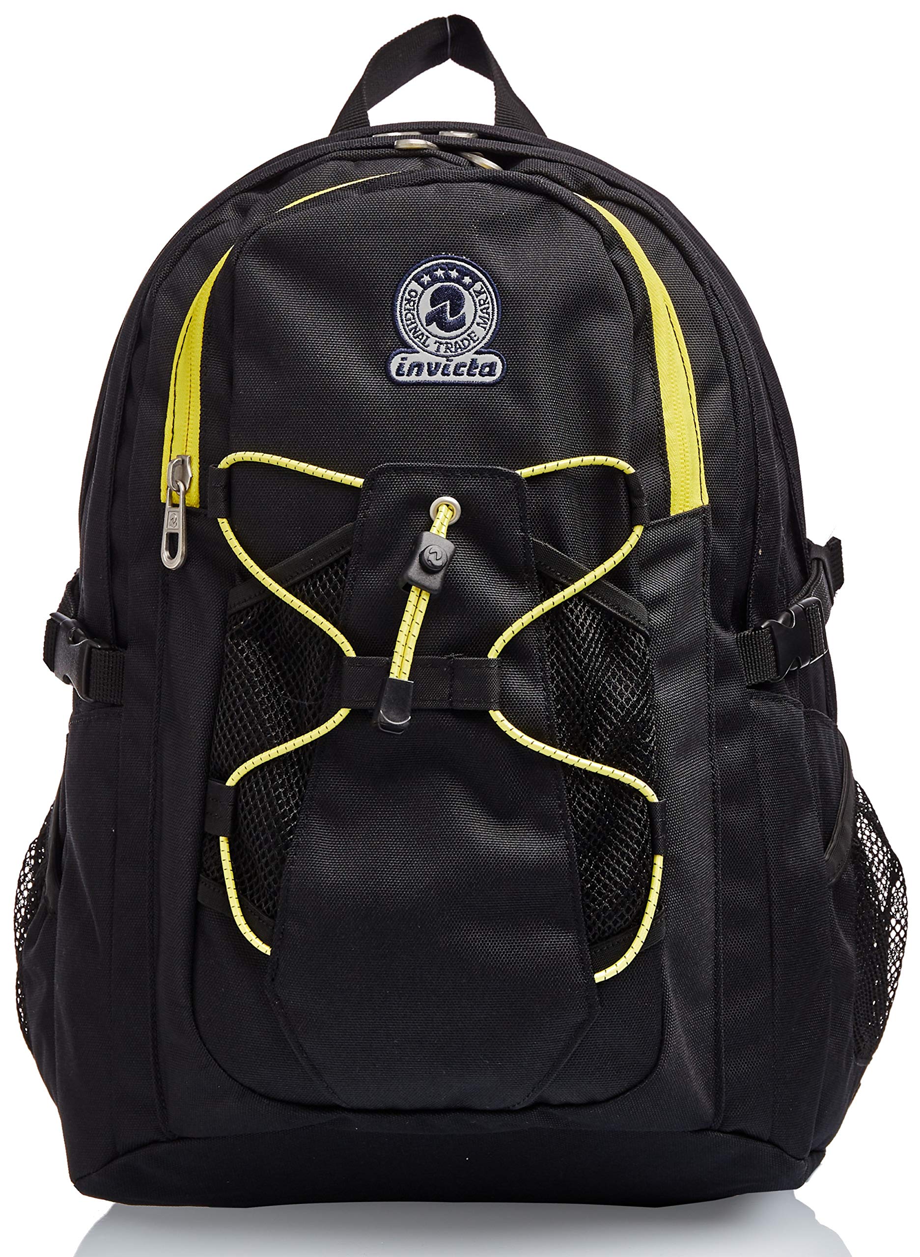 Invicta Backpack, ACTIVE BENIN Eco-friendly Knapsack, Casual Daypack, Unisex, Perfect for Office, Travelling, Free Time & School, with Side Pockets & Laptop Sleeve, Italian Design, black