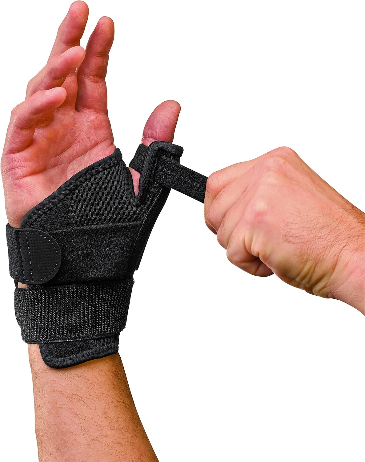 Mueller Reversible Thumb Stabilizer, Black, One Size Fits Most | Stabilizing Thumb Brace: Health & Personal Care