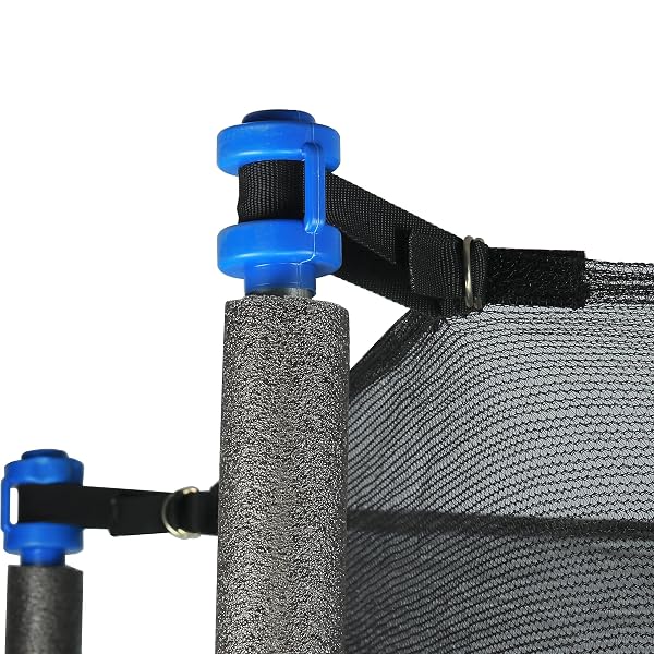 12 FT TRAMPOLINE REPLACEMENT SAFETY ENCLOSURE NET FOR 6 STRAIGHT POLES ROUND FRAME TRAMPOLINES, BREATHABLE AND WEATHER-RESISTANT WITH ADJUSTABLE STRAPS(NET ONLY)