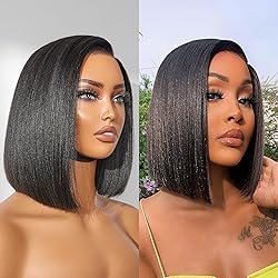 LUVME HAIR Bob Wig 100% Human Hair Wigs Glueless