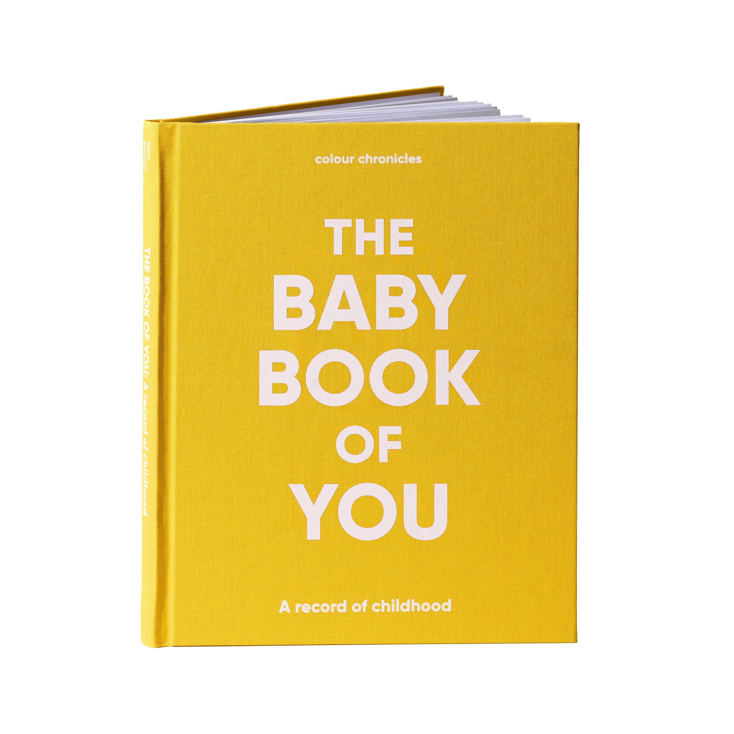 Colour Chronicles – Baby Book of 1st Year | Gift for New Baby & Expecting Parents | Keepsake Book to Record Memories | Cloth Cover Hardback Memory Journal | 8” x 10” | 96 Pages - Yellow