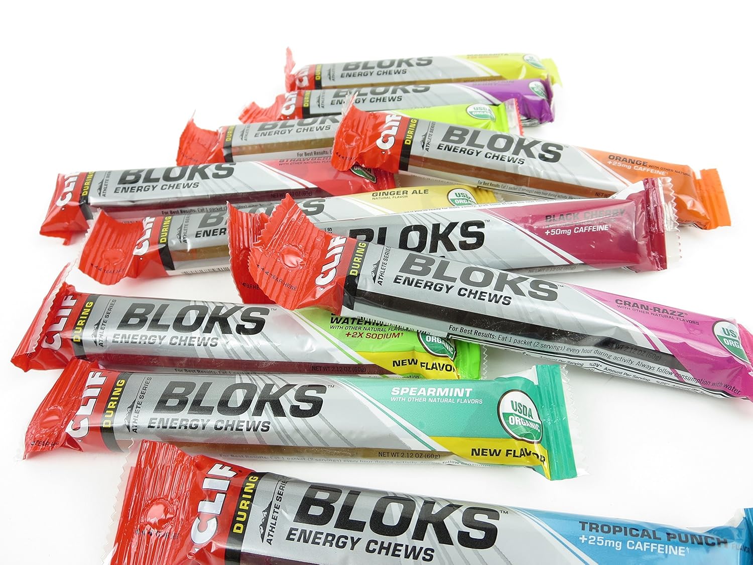 CLIF BLOKS Energy Chews 10Flavor Variety One 2.12 oz Package Each in