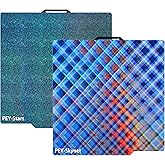 GOMENL Upgraded Build Plate for Bambu Lab X1C/X1/X1E/P1P/P1S/A1 3D Printer, Smooth Skynet +Smooth Star Spring Steel Plate Flexible Plate 257x257mm for Bambu 3D Printers