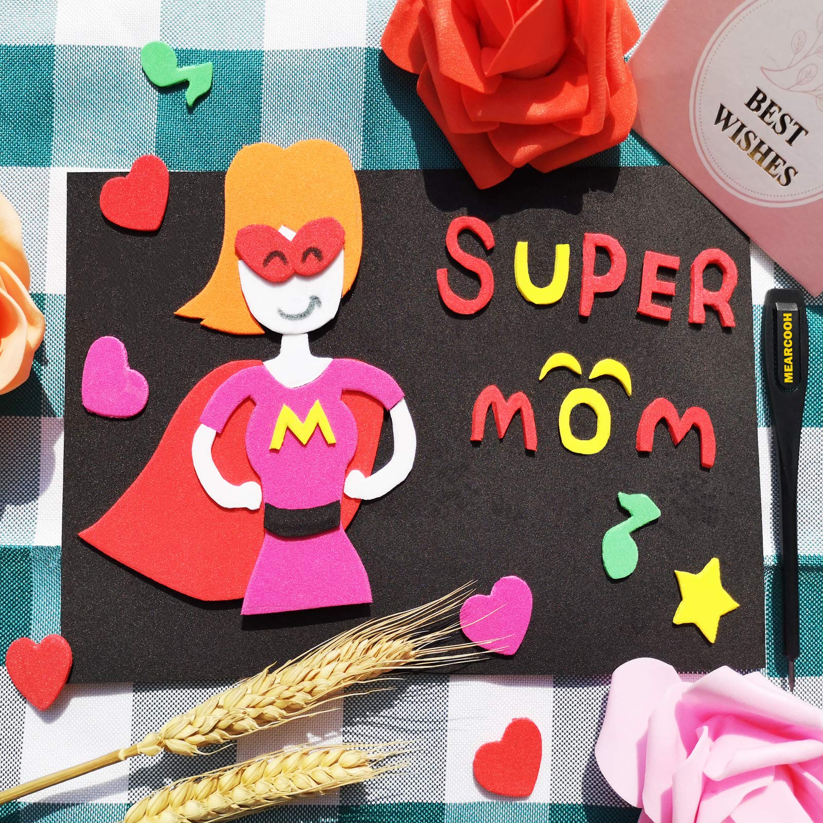 84PACK Foam Craft Sheets 8.5x5.5 inch Eva Color Bulk Foam Paper Set for Kids Classroom Art Craft Projects DIY Handcraft by MEARCOOH