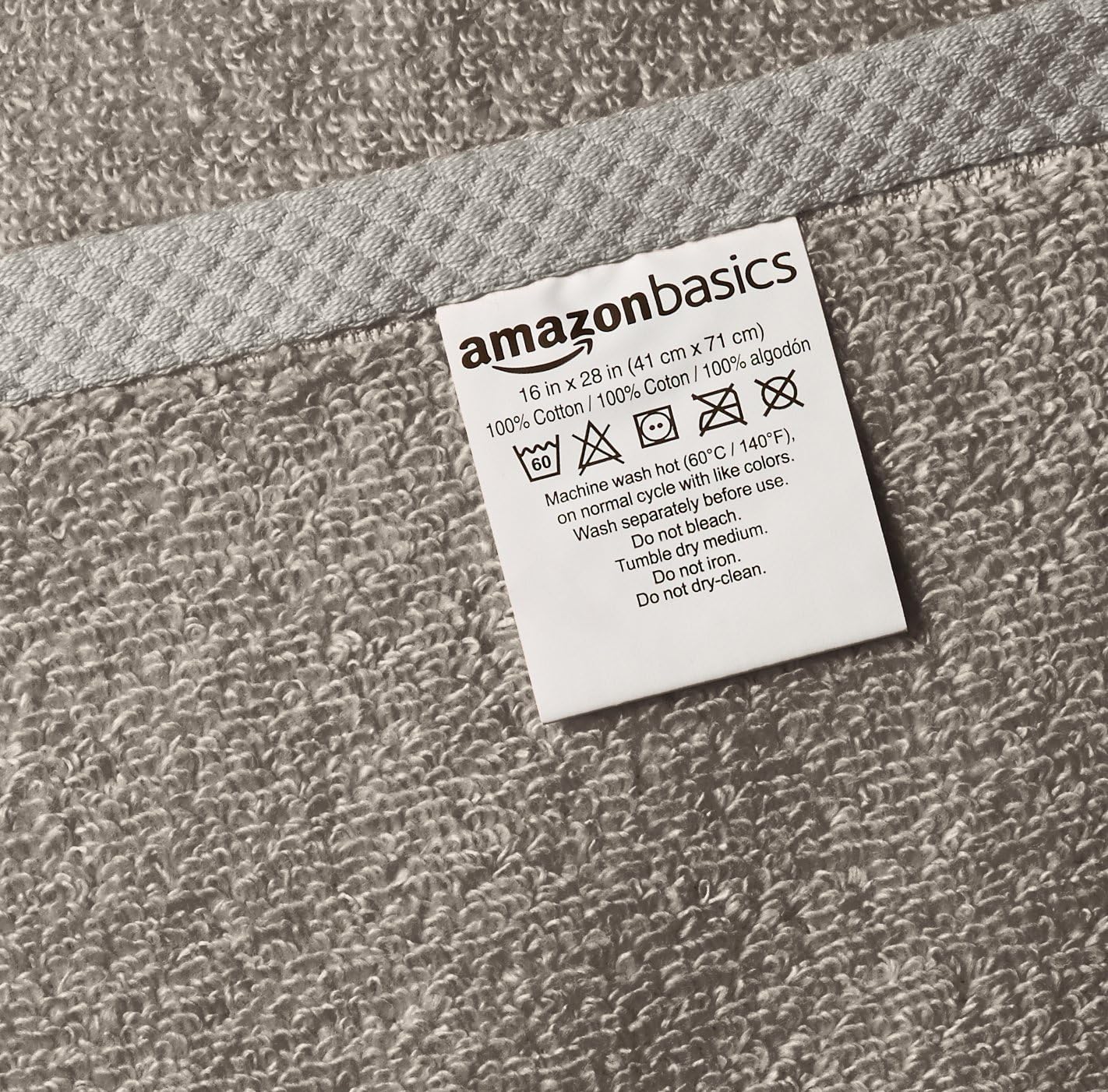 Basics Quick-Dry, Luxurious, Soft, 100% Cotton Towels, Platinum - 8-Piece Set: Home & Kitchen