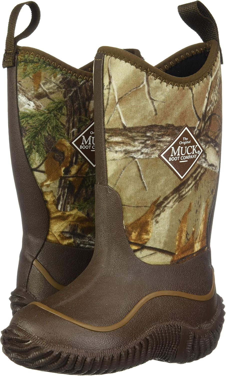  | Muck Hale Multi-Season Kids' Rubber Boots, 7 M US Big Kid, Brown with Realtree XTRA Print | Snow Boots